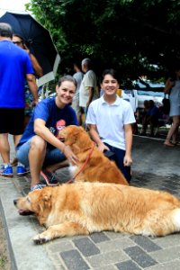 28.01.2018 - Prefeita Paula Mascarenhas participa da Cãominhada do jornal Diário Popular na Praia do Laranjal