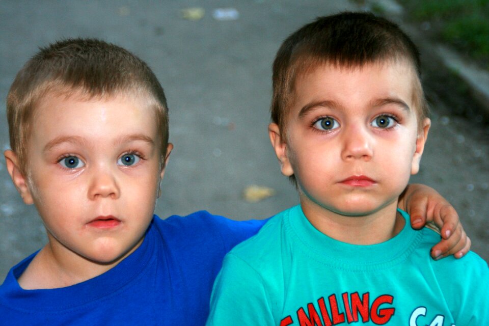 Brothers twins portrait