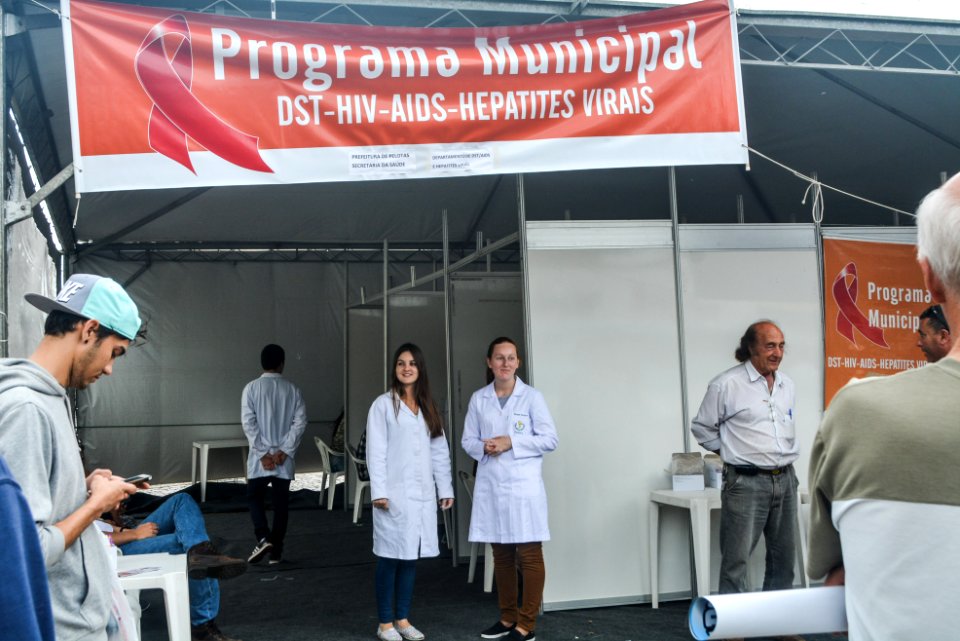 01.12.2017 - Evento  do dia Mundial de Luta contra a Aids no largo do Mercado Central