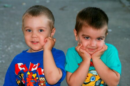 Brothers twins portrait