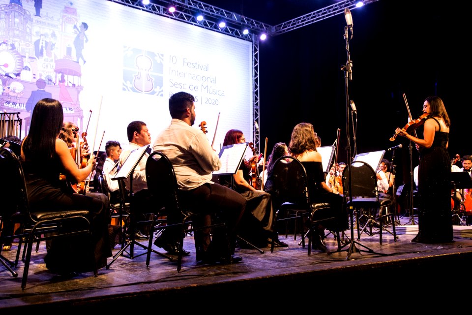 20.01.2020 - Abertura do Festival Internacional Sesc de Música, com a apresentação da Orquestra Jovem Sesc Pará - Foto: Gustavo Vara