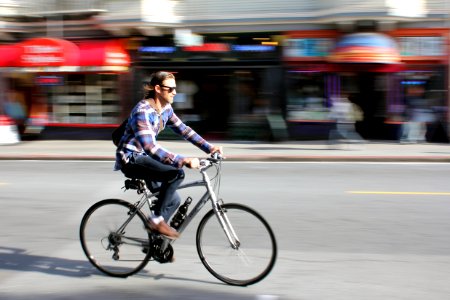 Cycling in San Francisco photo