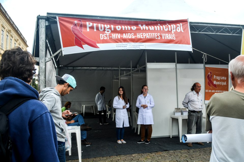 01.12.2017 - Evento  do dia Mundial de Luta contra a Aids no largo do Mercado Central