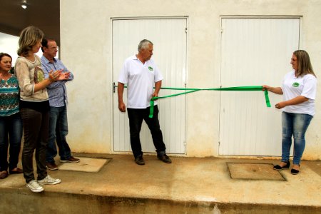 06.12.2017 - Prefeita Paula Mascarenhas durante inauguração da Agroindústria Sul Ecológica na Estrada da Gama na colônia de Pelotas