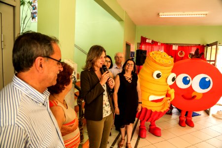 13.12.2017 - Prefeita Paula Mascarenhas durante entrega de laboratório Khan Academy na EMEF Dom Francisco de Campos Barreto