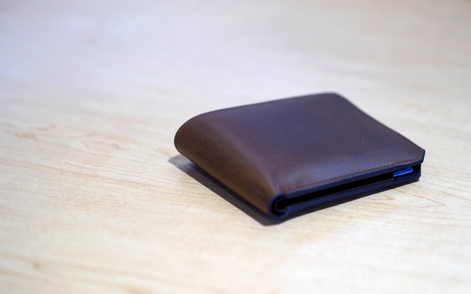 Leather bag leather banknotes