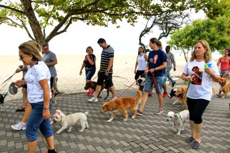 28.01.2018 - Prefeita Paula Mascarenhas participa da Cãominhada do jornal Diário Popular na Praia do Laranjal
