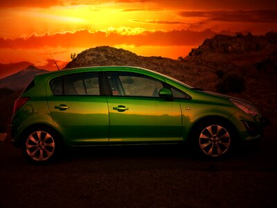 Opel corsa corsa green photo