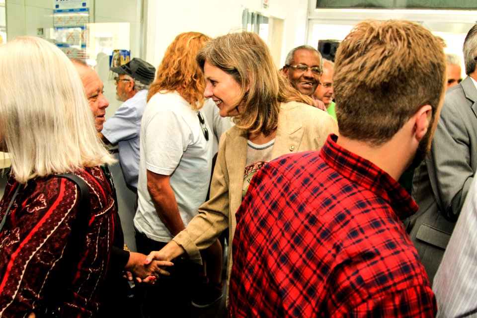 06.12.2017 - Prefeita Paula Mascarenhas durante inauguração do Teleoftaalmo no Centro de Especialidades