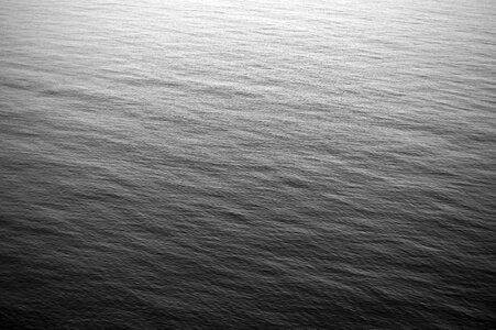 Black black and white sea photo
