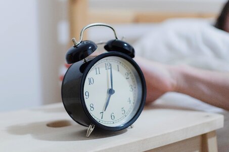Morning clock alarm photo