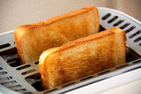White bread slices of toast eat