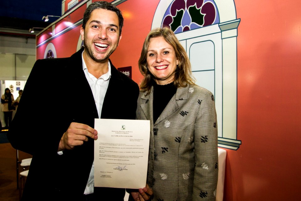 05.06.2018 - Prefeita Paula Mascarenhas e o vice Idemar Barz durante a abertura da 26ª Fenadoce no Centro de Eventos de Pelotas - Foto: Gustavo Vara