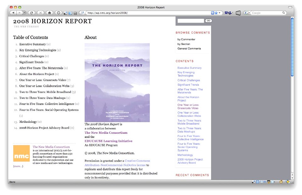2008 NMC Horizon Report