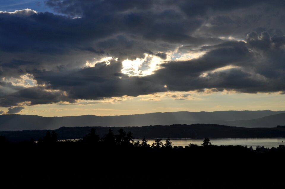 Sunset rays nature
