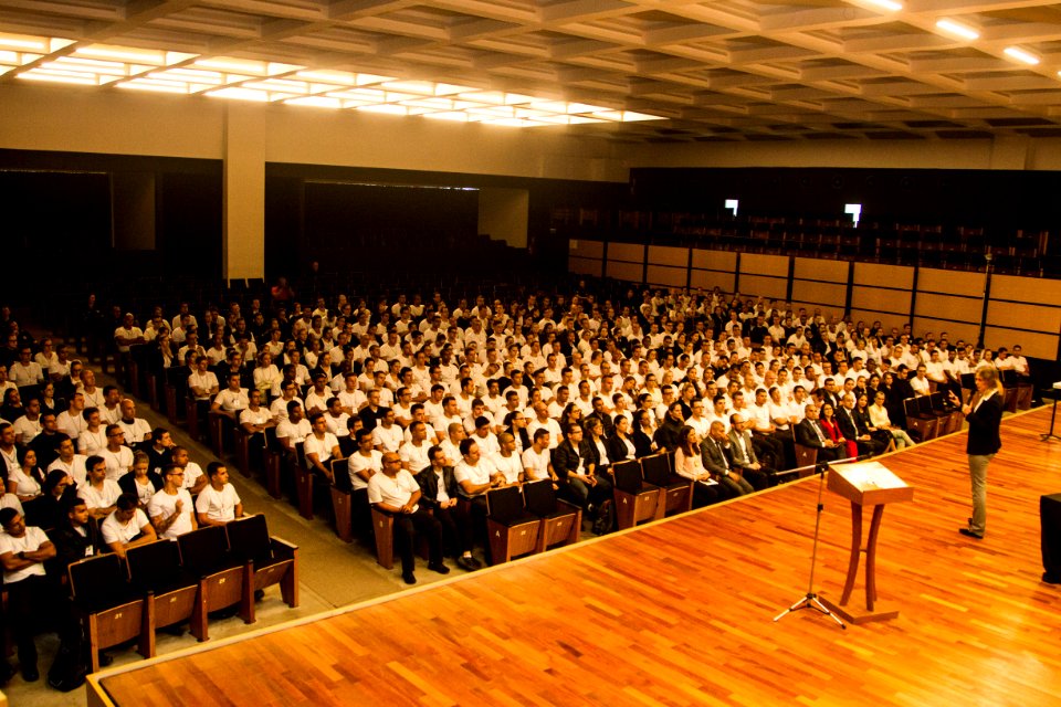 29.04.2019 - Prefeita Paula Mascarenhas realiza palestra para alunos do curso de formação profissional na Academia de Polícia Civil, em Porto Alegre - Foto: Gustavo Vara