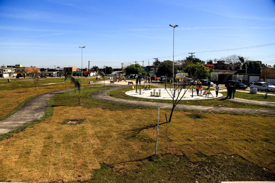 28.08.2018 - Prefeita Paula Mascarenhas e o vice Idemar Barz durante entrega da praça do Navegantes - Foto: Gustavo Vara