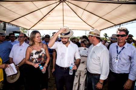 22.02.2019 - Prefeita Paula Mascarenhas e o Governador do Rio Grande do Sul, Eduardo Leite realizam a abertura oficial da 29ª Colheita do Arroz - Foto: Gustavo Vara