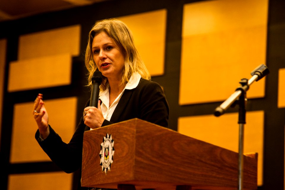 29.04.2019 - Prefeita Paula Mascarenhas realiza palestra para alunos do curso de formação profissional na Academia de Polícia Civil, em Porto Alegre - Foto: Gustavo Vara
