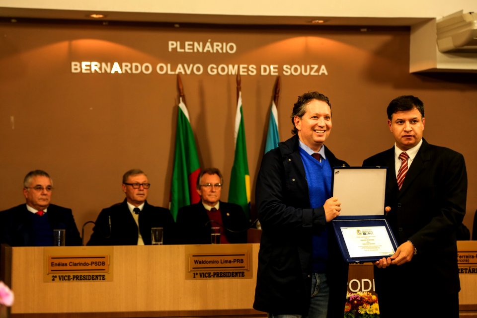 09.07.2018 - Prefeito em exercício Idemar Barz prestigia a Sessão Solene alusiva aos 206 anos da Cidade de Pelotas - Foto: Gustavo Vara