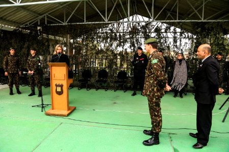 21.08.2018 - Prefeita Paula Mascarenhas na cerimônia de chegada do fogo simbólico - Semana da Pátria - Foto: Gustavo Vara