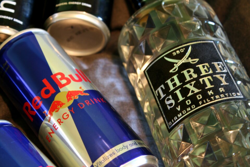 Energy drink vodka threesixty