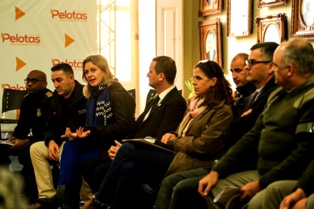 03.07.2018 - Prefeita Paula Mascarenhas durante reunião do Cip com assinatura das Cipaves com diretores da rede municipais e assinaturas de adesões ao Pacto Pelotas Pela Paz  Foto: Gustavo Vara