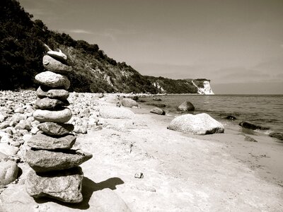 Beach shore cliff photo