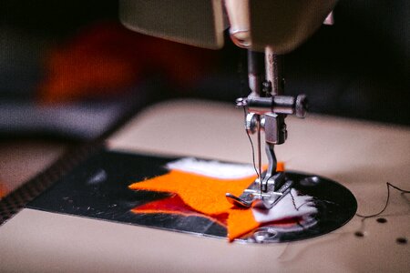 Sewing machine fabric cloth photo