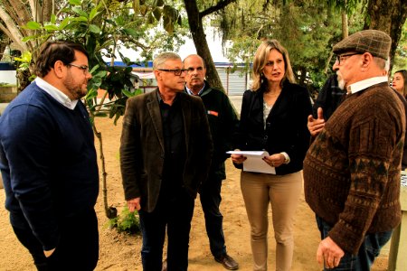 17.05.2018 - Prefeita Paula Mascarenhas  durante entrega da praça São Jerônimo,   atrás do Shopping Mar de Dentro e entrega de obras Ilha Bela e São Conrado - Laranjal- Foto: Gustavo Vara