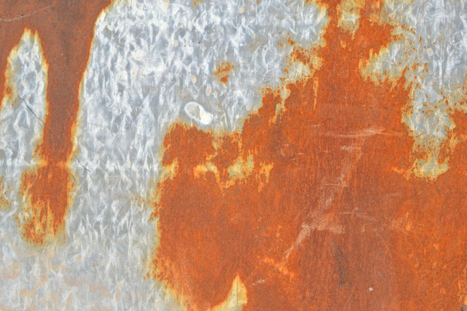 sheet with rusted surface