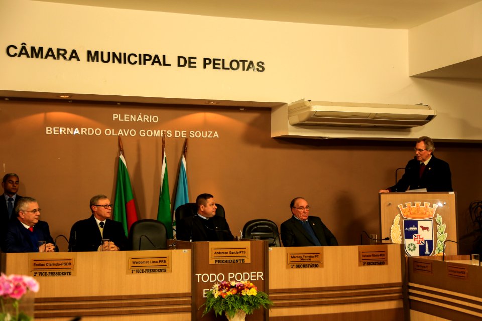 09.07.2018 - Prefeito em exercício Idemar Barz prestigia a Sessão Solene alusiva aos 206 anos da Cidade de Pelotas - Foto: Gustavo Vara