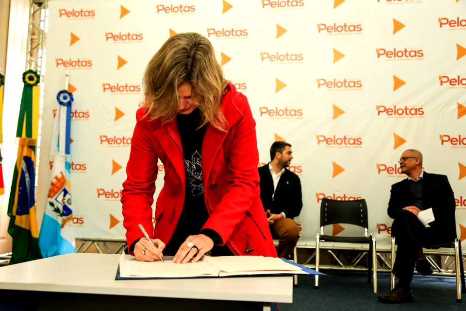 06.07.2018 - Prefeita Paula Mascarenhas durante evento de lançamento Programa Nota Legal Pelotense - Foto: Gustavo Vara