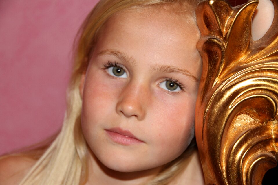 Portrait beauty green eyes