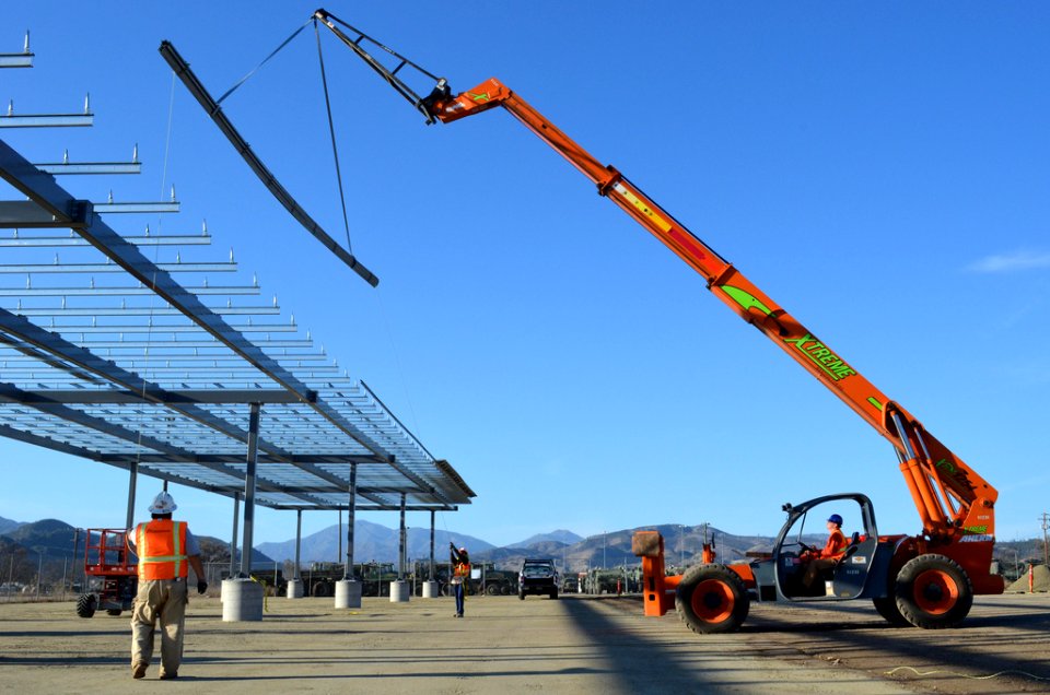 Solar project at Fort Hunter Liggett