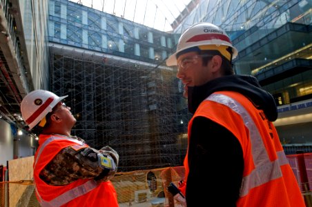 Commander, Civil Engineer visit NGA project site photo