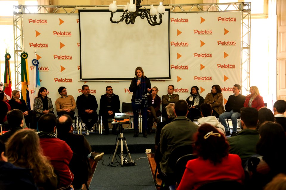 03.07.2018 - Prefeita Paula Mascarenhas durante lançamento das Metodologias Conte Comigo e ACT – Criando Crianças Seguras e do Estudo PIÁ – UFPEL - Foto: Gustavo Vara