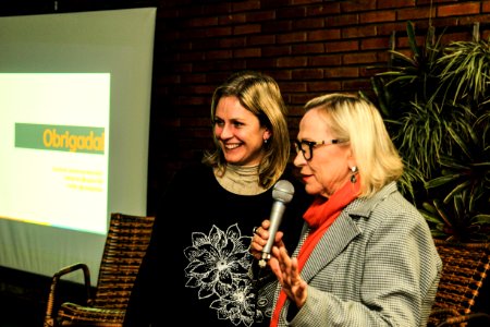23.05.2018 - Prefeita Paula Mascarenhas durante o 1º Seminário Mulher Empreendedora” em São  Lourenço do Sul - Tema: “Papel da Mulher como Líder” - Foto: Gustavo Vara