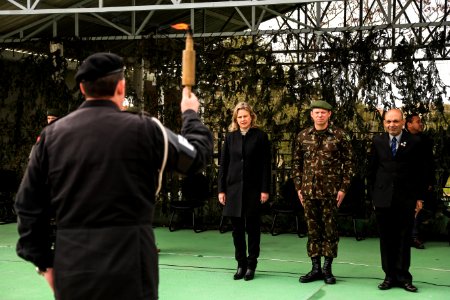 21.08.2018 - Prefeita Paula Mascarenhas na cerimônia de chegada do fogo simbólico - Semana da Pátria - Foto: Gustavo Vara