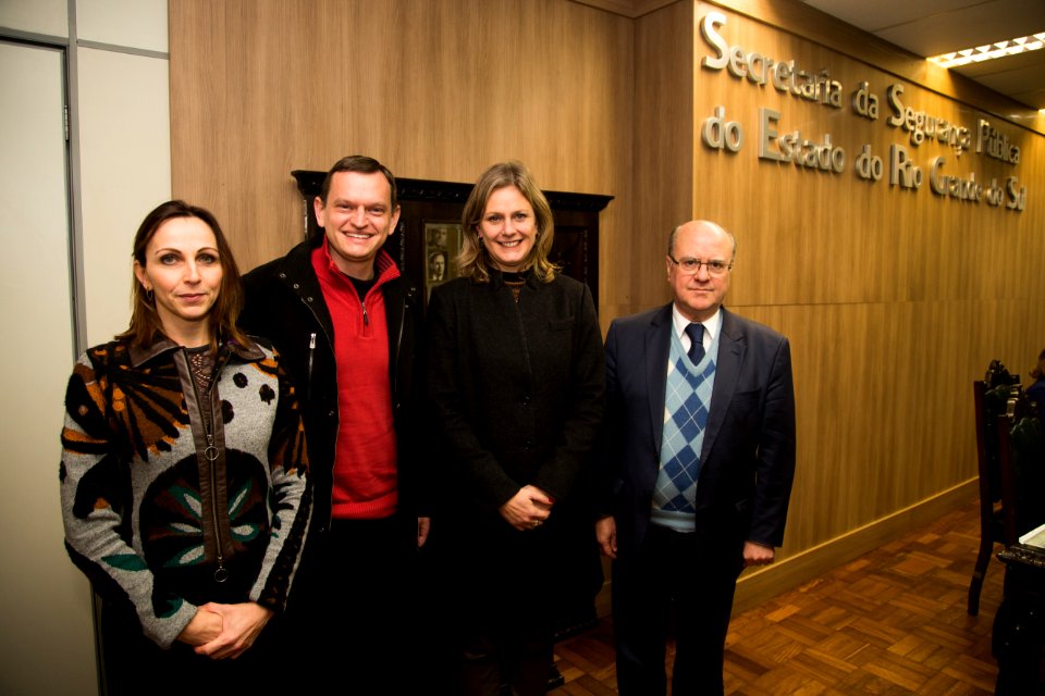 08.06.2018 - Prefeita Paula Mascarenhas durante reunião com o Secretário de Segurança Pública do RS Cezar Schirmer em Porto Alegre - Foto: Gustavo Vara