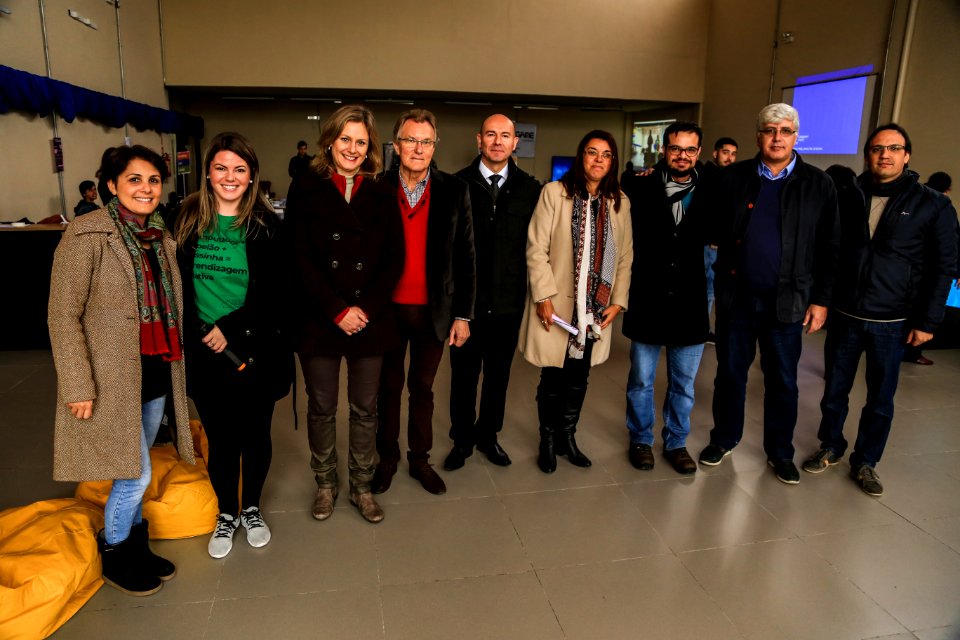 04.07.2018 - Prefeita Paula Mascarenhas e o vice Idemar Barz em visita ao evento Robopel no Parque Tecnológico - Foto: Gustavo Vara