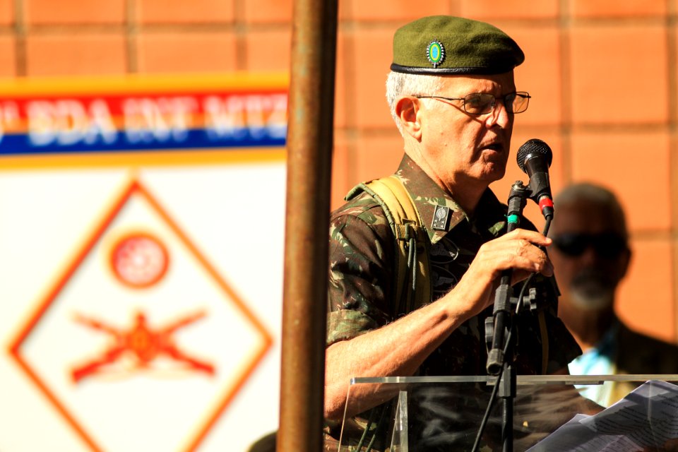 16.05.2018 - Prefeita Paula Mascarenhas durante passagem de comando do General Dahmer ao General Geraldo Antônio Miotto - Foto: Gustavo Vara