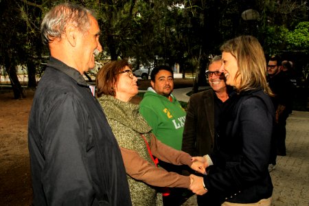 17.05.2018 - Prefeita Paula Mascarenhas  durante entrega da praça São Jerônimo,   atrás do Shopping Mar de Dentro e entrega de obras Ilha Bela e São Conrado - Laranjal- Foto: Gustavo Vara