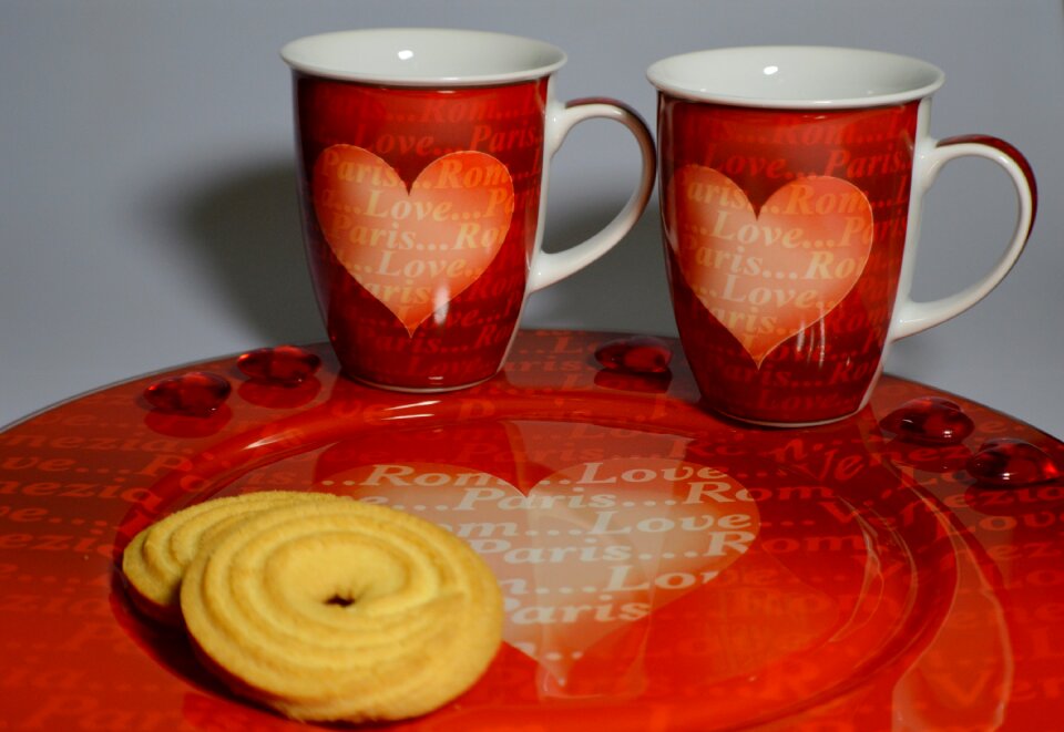 Valentine's day tableware coffee