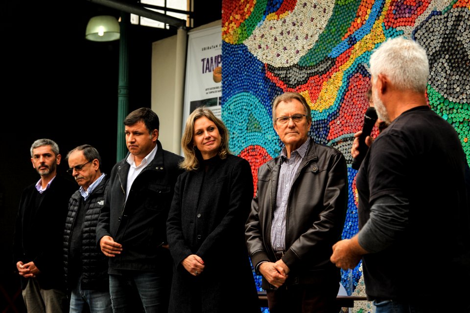 12.06.2018 - Prefeita Paula Mascarenhas e o vice Idemar Barz durante o ato de lançamento do Tampart e assinatura de uma termo de cooperação - projeto de arte e sustentabilidade - Foto: Gustavo Vara