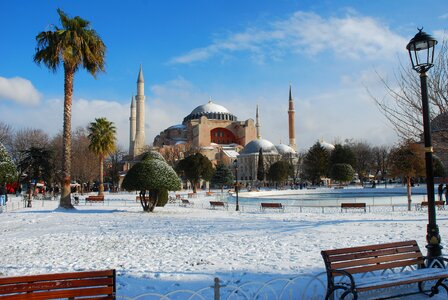 Hagia sophia sultanahmet snow