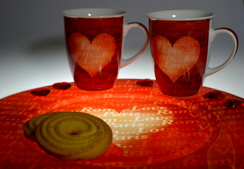 Valentine's day tableware coffee