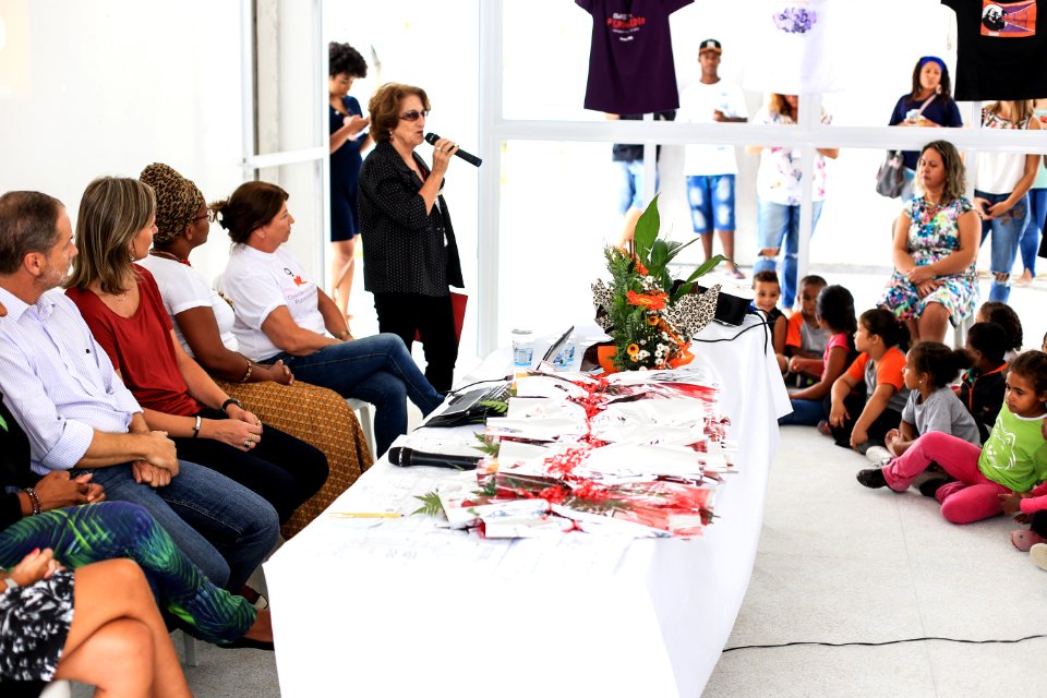 06.03.2018 -Prefeita Paula Mascarenhas  durante abertura da semana da Mulher no CEU Dunas - Foto: Gustavo Vara