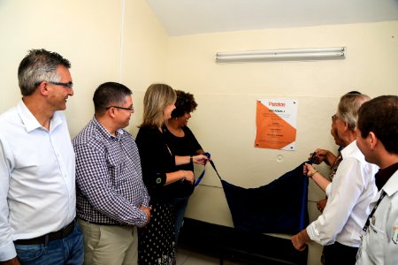 02.03.2018 - Prefeita Paula Mascarenhas e o vice Idemar Barz na entrega da UBS Areal I - reformada com mão de obra prisional - Foto: Gustavo Vara