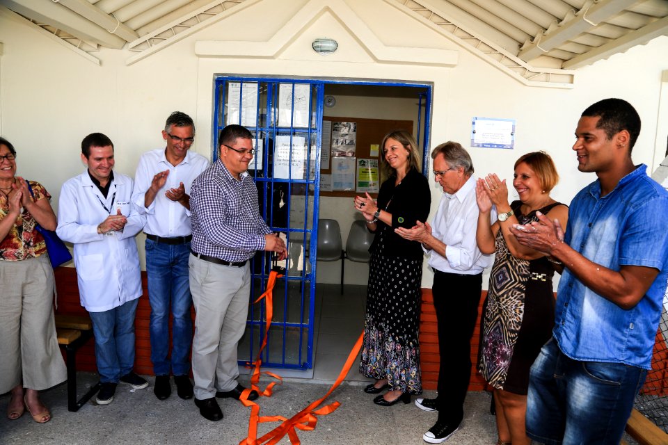 02.03.2018 - Prefeita Paula Mascarenhas e o vice Idemar Barz na entrega da UBS Areal I - reformada com mão de obra prisional - Foto: Gustavo Vara
